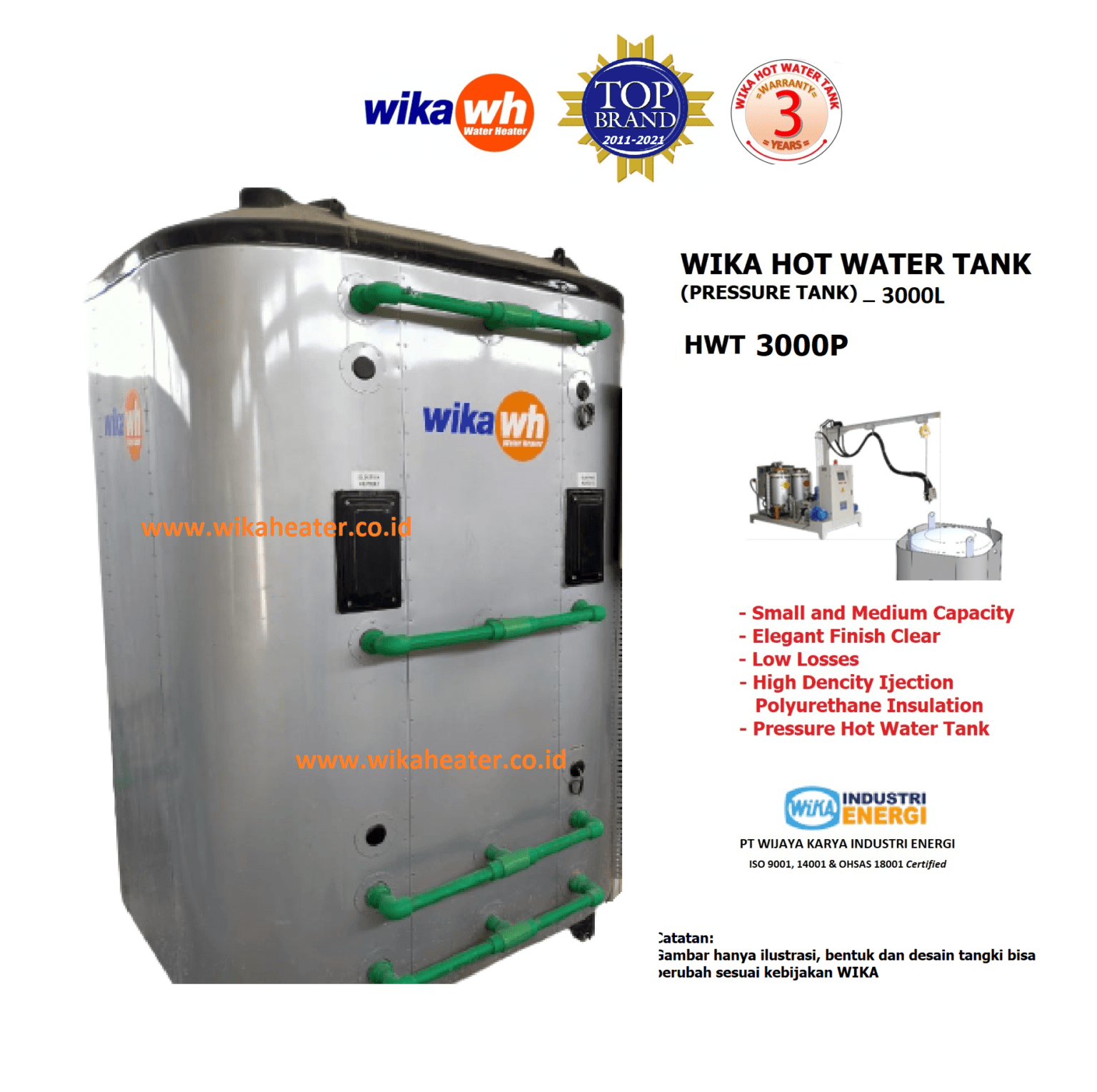 WIKA HWT 3000P Pressure Hot Water Tank 3000 Liters wika-hwt-3000p-pressure-hot-water-tank-3000-liters